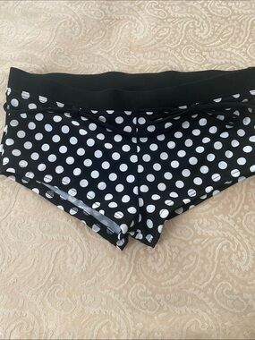 NWOT never worn Black & White Polka Dot Swim Shorts